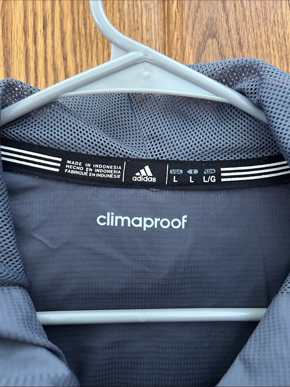 adidas Gray and White Duquesne Basketball Hooded Windbreaker image 3